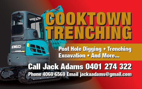 Cooktown Trenching business card