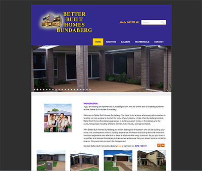 Better Built Homes website builds new homes, extensions and renovations in Bundaberg, Queensland