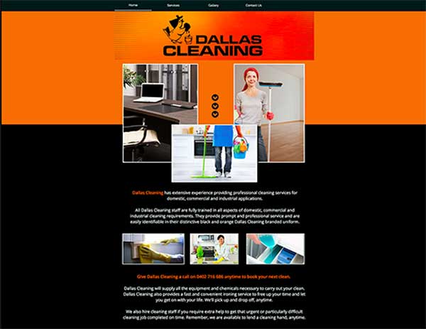 Dallas Cleaning website offers full cleaning services to residential, commercial and industrial clients in Mount Isa Queensland
