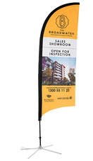 teardrop banner flag designed and printed at non stop adz