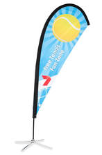 bow banner flag designed and printed at non stop adz