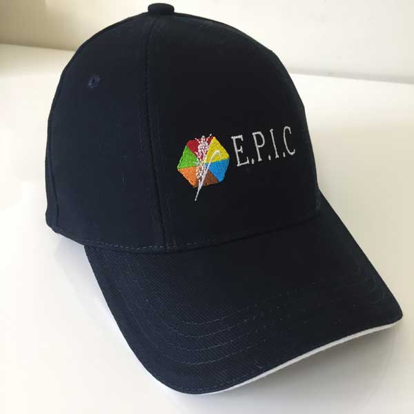 EPIC Grain Brokers navy/white cap with the logo embroidered on the front. 