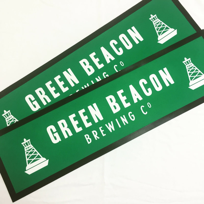 Green Beacon Brewery premium bar runners