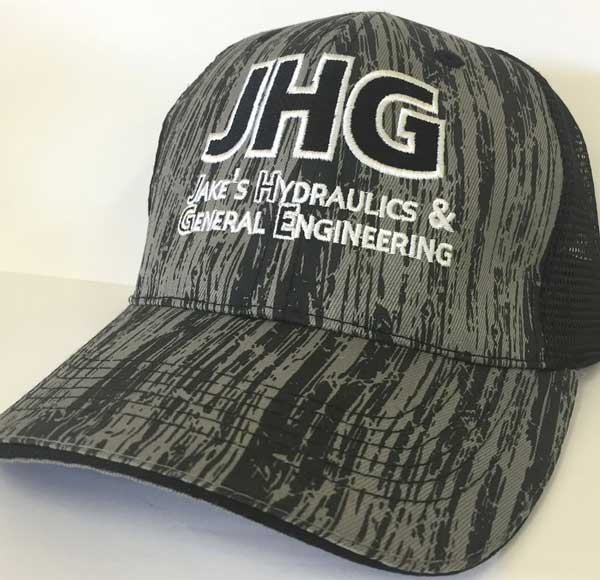 Headwear brand cap 4144 embroidered for Jake's Hydraulics & General Engineering