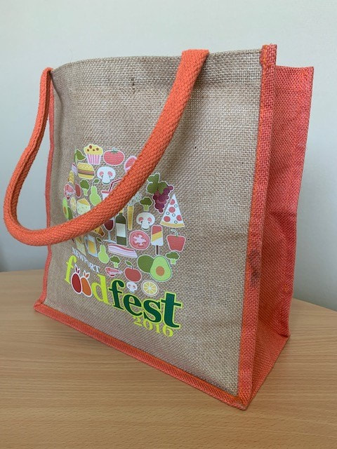 Foodfest branded jute shopping bag