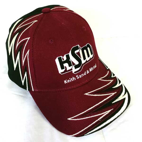 Keith Sand Metal (KSM) premium Winning Spirit brand of caps embroidered on the front. 