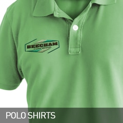 Polo shirts decorated to promote your business