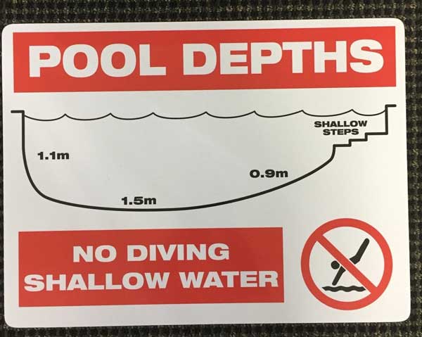 Kupari Holiday Apartments outdoor swimming sign printed on vinyl and applied to 3mm alupanel