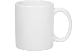 white ceramic mug SMG001 at non stop adz.