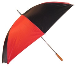 promotional umbrella, wg001, black-red at non stop adz