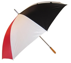 promotional umbrella, wg001, red-black-white at non stop adz