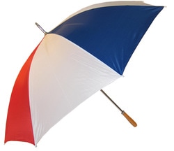 promotional umbrella, wg001, red-white-blue at non stop adz