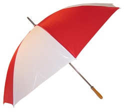 promotional umbrella, wg001, red-white at non stop adz