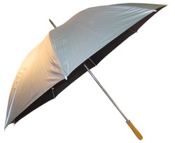 promotional umbrella, wg001, silver at non stop adz