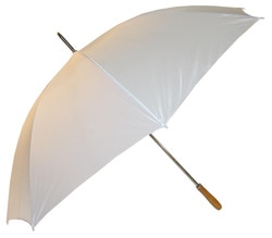 promotional umbrella, wg001, white at non stop adz