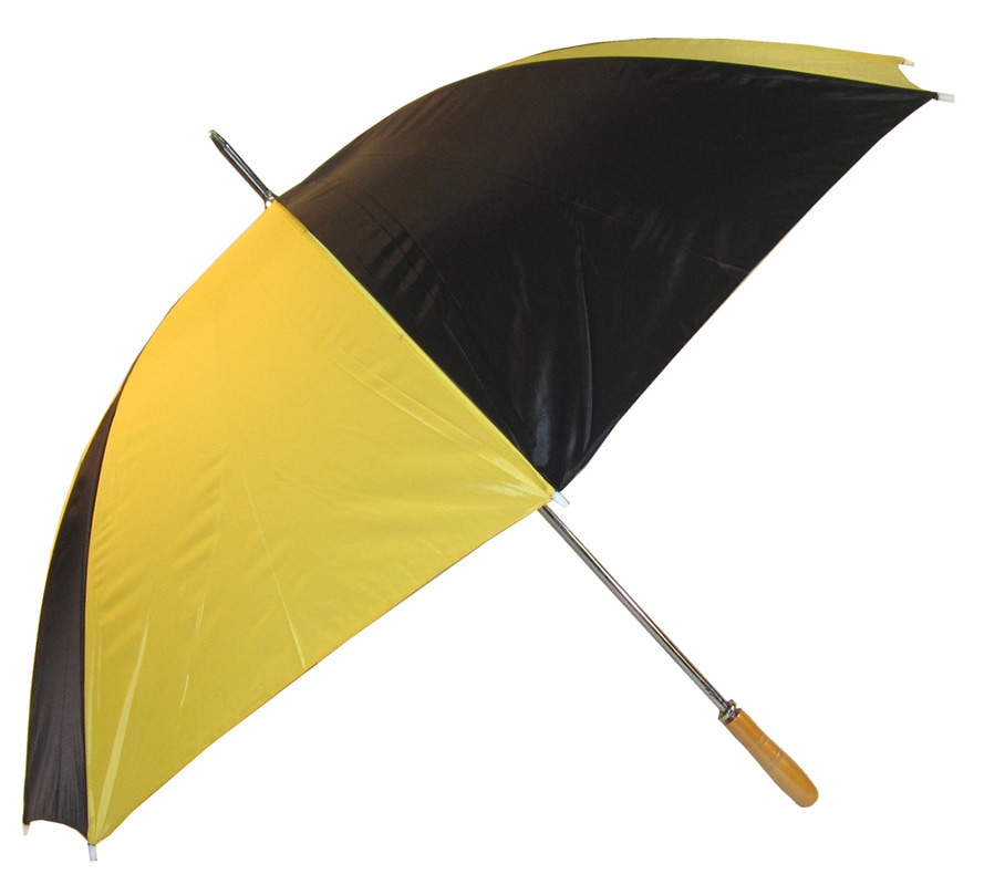 promotional umbrella, wg001, yellow-black at non stop adz