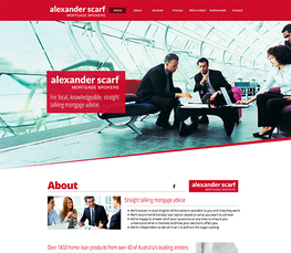alexander scarf mortgage brokers one page mobile ready website