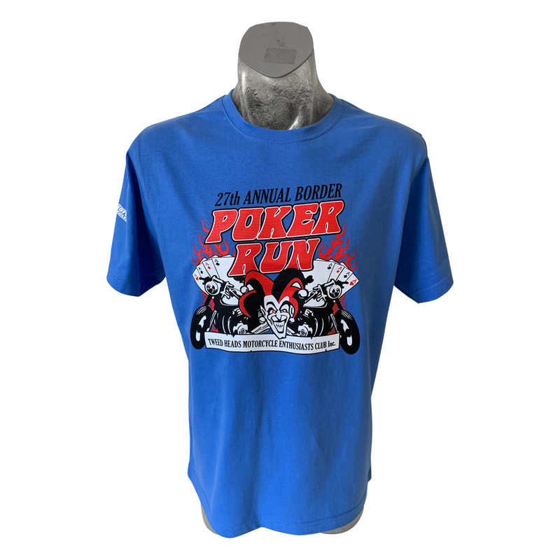 Tweed Heads Motorcycle & Enthusiasts Club annual Poker Run weekend souvenir tee shirt