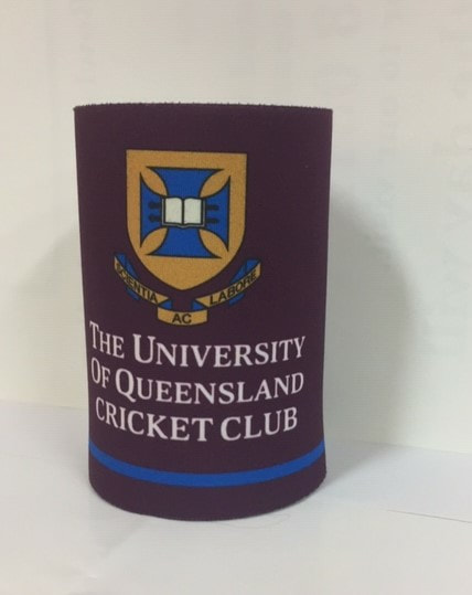 University of Queensland cricket club stubby cooler
